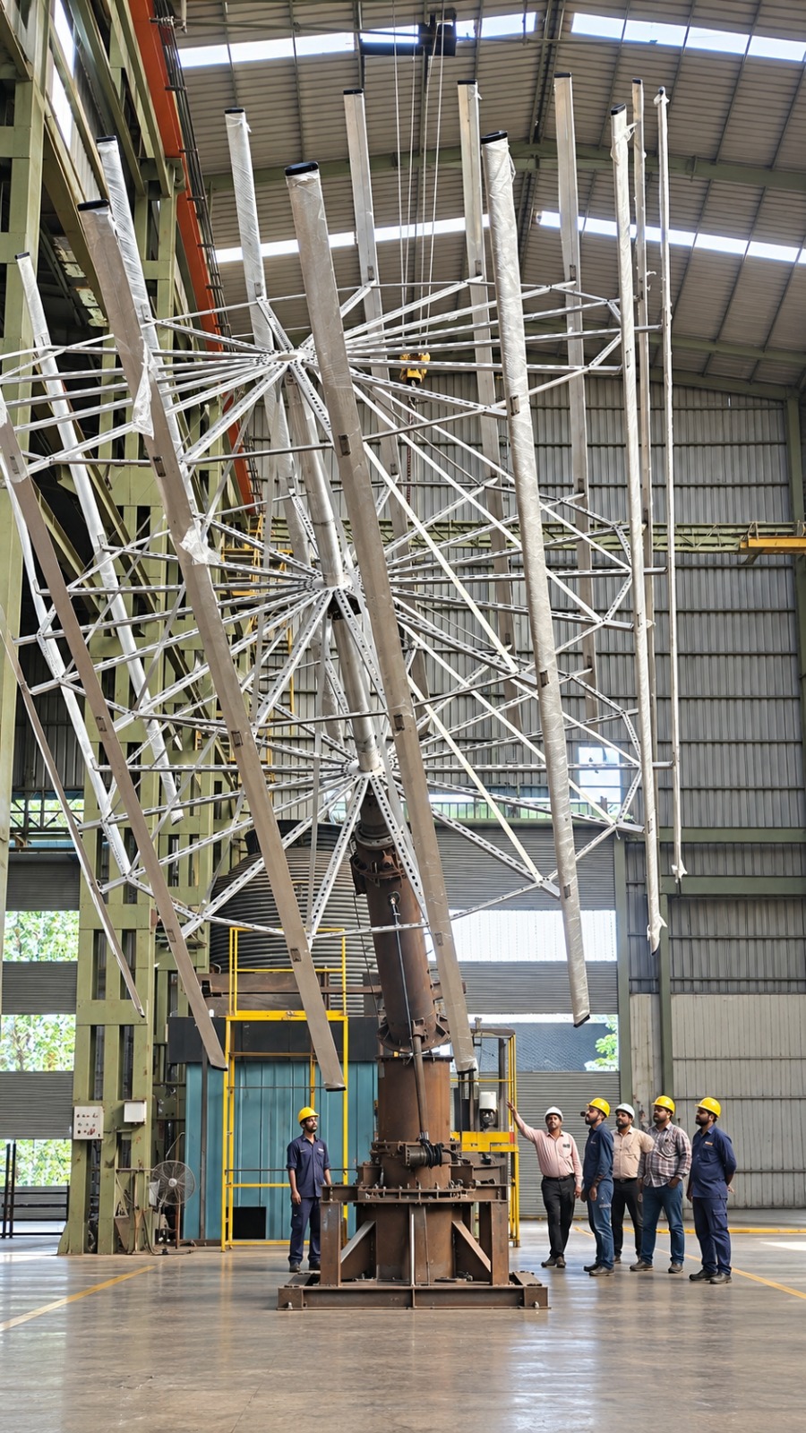 Real TAPS B16 rotor assembly at WindForAll PowerTech works
