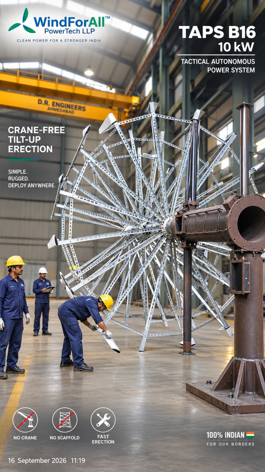 Full-height TAPS B16 tilt-up erection with field crew